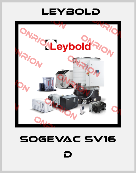 SOGEVAC SV16 D Leybold