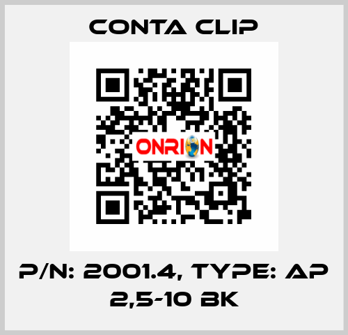 P/N: 2001.4, Type: AP 2,5-10 BK Conta Clip