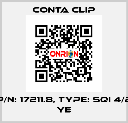 P/N: 17211.8, Type: SQI 4/2 YE Conta Clip