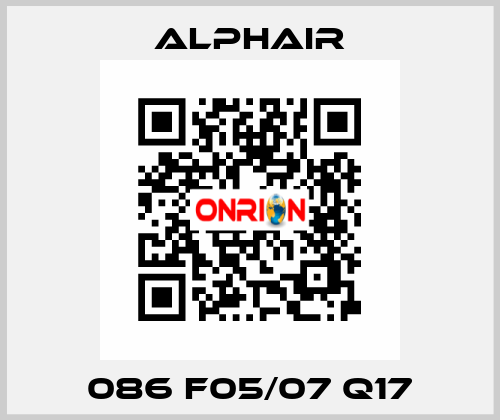 086 F05/07 Q17 Alphair