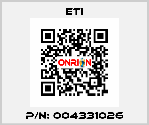 P/N: 004331026 Eti