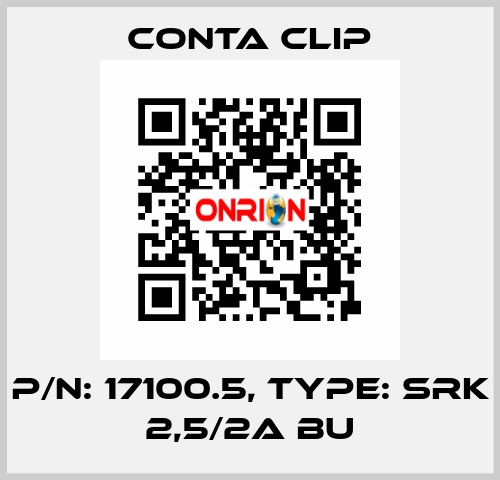 P/N: 17100.5, Type: SRK 2,5/2A BU Conta Clip