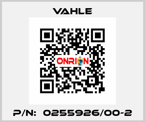 P/N:  0255926/00-2 Vahle