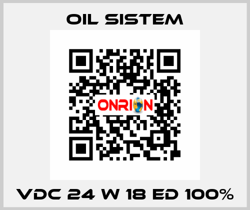 Vdc 24 W 18 ED 100% Oil Sistem