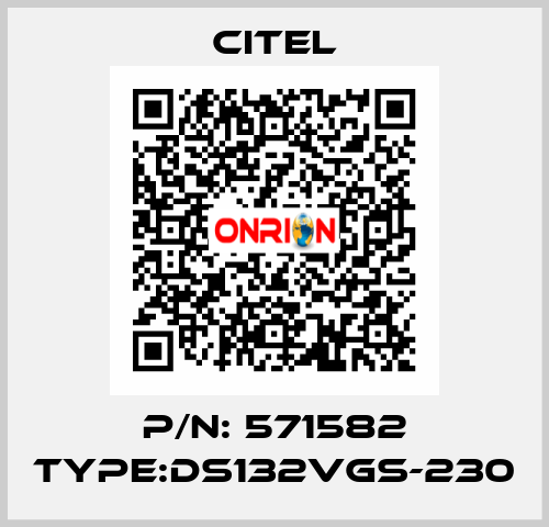 P/N: 571582 Type:DS132VGS-230 Citel