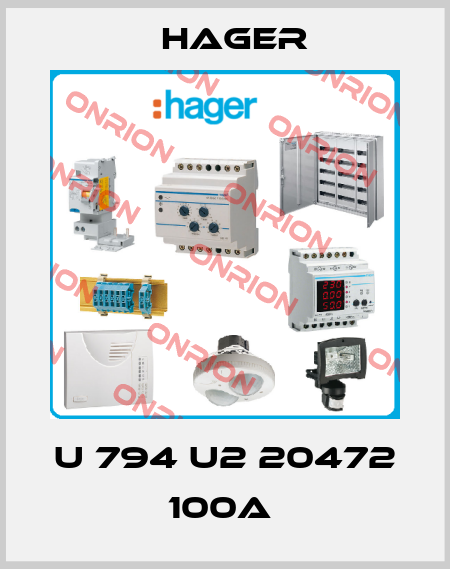 U 794 U2 20472 100A  Hager