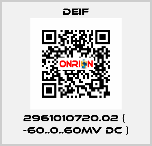 2961010720.02 (  -60..0..60mV DC ) Deif