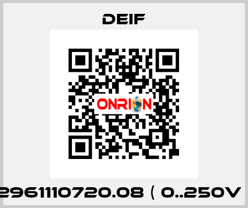 2961110720.08 ( 0..250V ) Deif