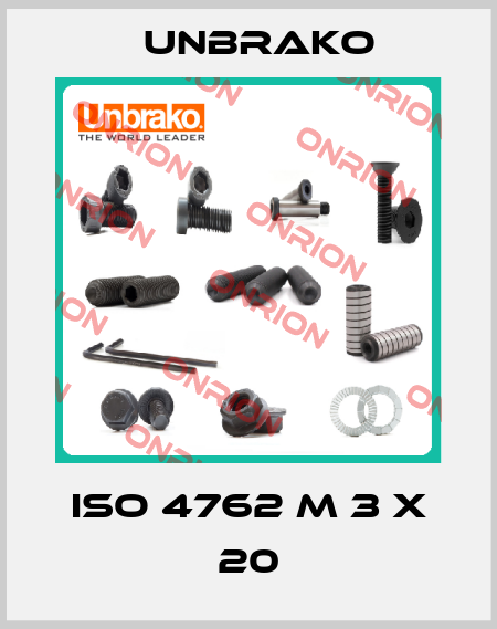 ISO 4762 M 3 X 20 Unbrako
