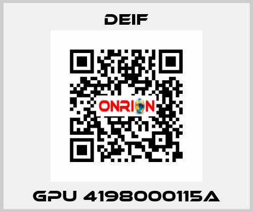 GPU 4198000115A Deif