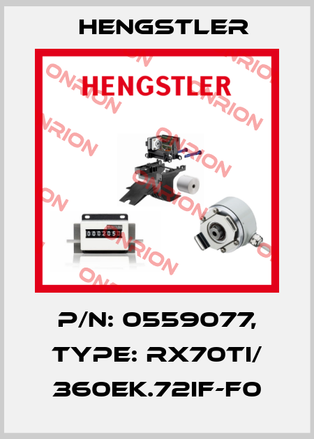 p/n: 0559077, Type: RX70TI/ 360EK.72IF-F0 Hengstler