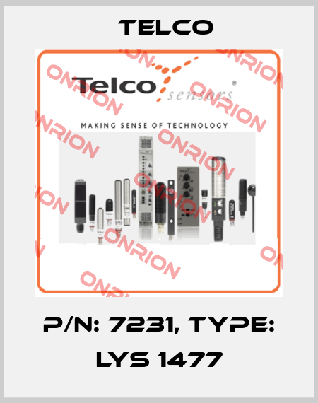 p/n: 7231, Type: LYS 1477 Telco