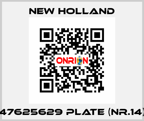 47625629 plate (nr.14) new holland