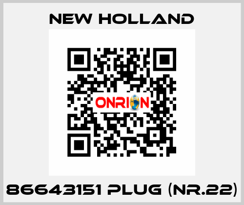 86643151 plug (Nr.22) new holland