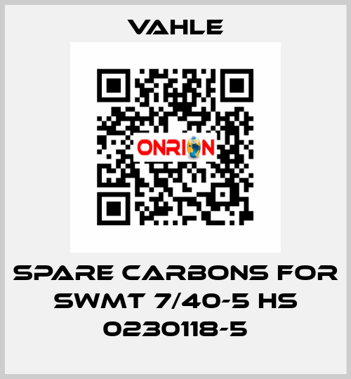 Spare carbons for SWMT 7/40-5 HS 0230118-5 Vahle