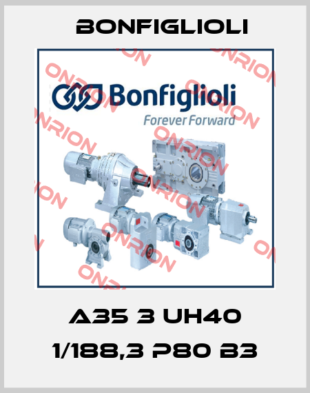 A35 3 UH40 1/188,3 P80 B3 Bonfiglioli