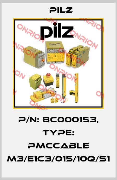 p/n: 8C000153, Type: PMCcable M3/E1C3/015/10Q/S1 Pilz