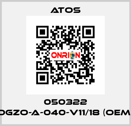 050322 DGZO-A-040-V11/18 (OEM) Atos