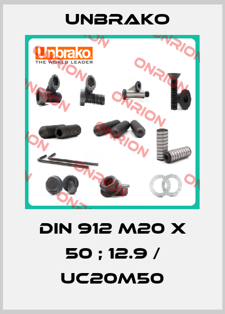 DIN 912 M20 x 50 ; 12.9 / UC20M50 Unbrako