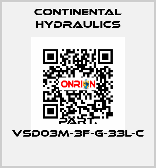 Part. VSD03M-3F-G-33L-C Continental Hydraulics