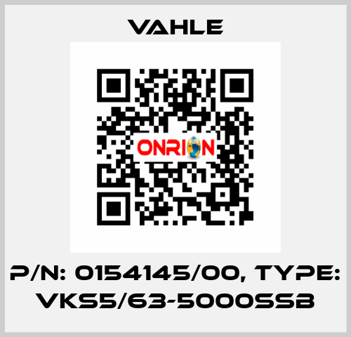 P/n: 0154145/00, Type: VKS5/63-5000SSB Vahle