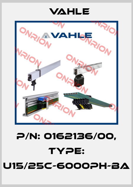 P/n: 0162136/00, Type: U15/25C-6000PH-BA Vahle