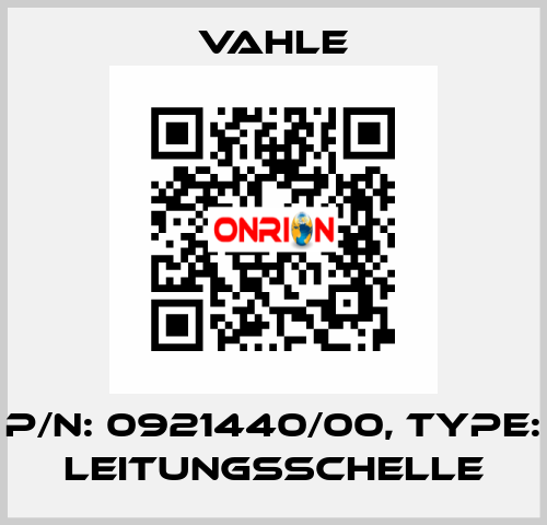 P/n: 0921440/00, Type: LEITUNGSSCHELLE Vahle