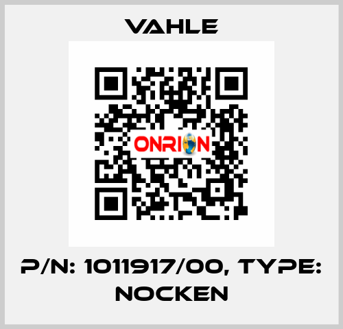 P/n: 1011917/00, Type: NOCKEN Vahle