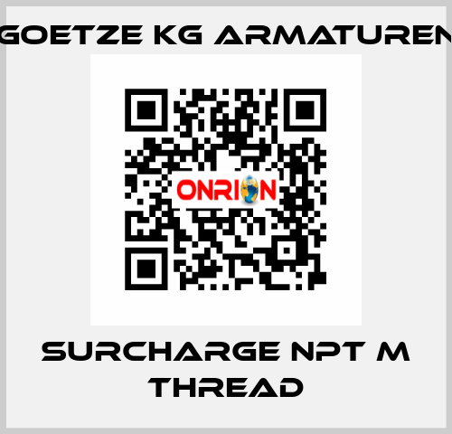 surcharge NPT m thread Goetze KG Armaturen