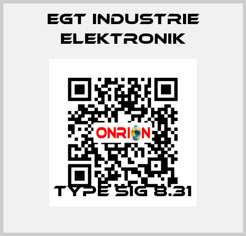 Type SIG 8.31 EGT Industrie elektronik