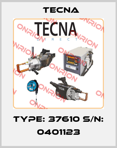 Type: 37610 S/N: 0401123 Tecna