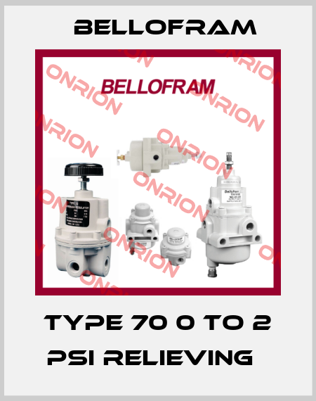 Type 70 0 to 2 Psi Relieving   Bellofram
