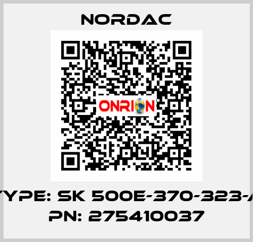 Type: SK 500E-370-323-A PN: 275410037 NORDAC