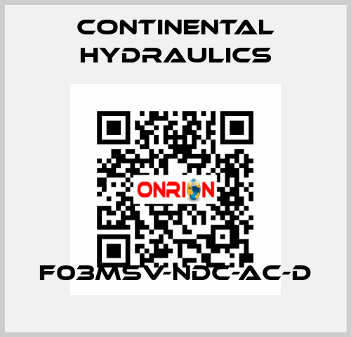 F03MSV-NDC-AC-D Continental Hydraulics