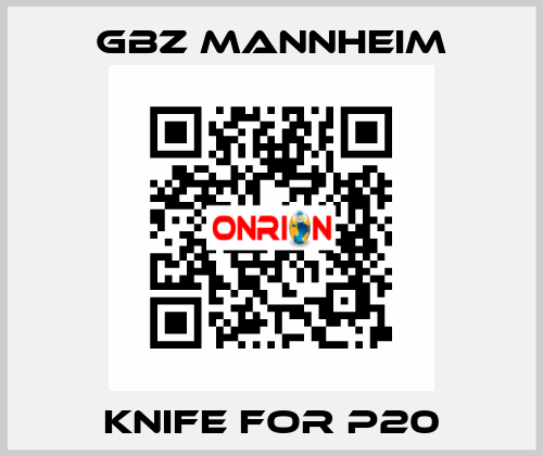 knife for P20 GBZ MANNHEIM