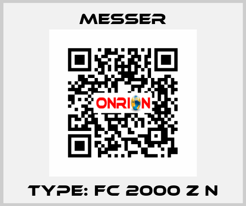 Type: FC 2000 Z N Messer