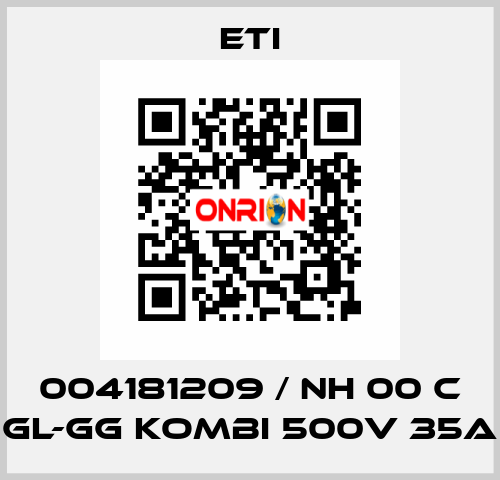 004181209 / NH 00 C gL-gG KOMBI 500V 35A Eti