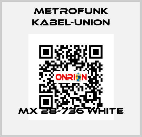 MX 28-736 white METROFUNK KABEL-UNION