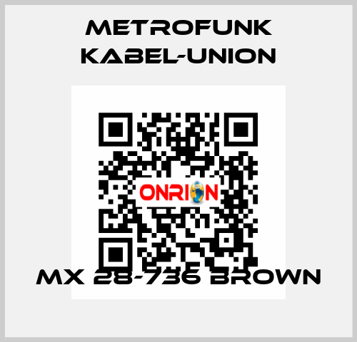 MX 28-736 brown METROFUNK KABEL-UNION