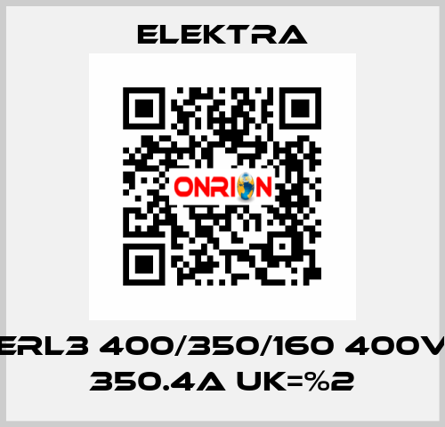 ERL3 400/350/160 400V 350.4A Uk=%2 ELEKTRA