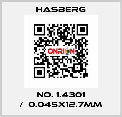 No. 1.4301 /	0.045x12.7mm Hasberg