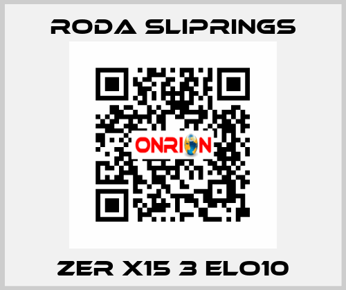 ZER X15 3 ELO10 Roda Sliprings