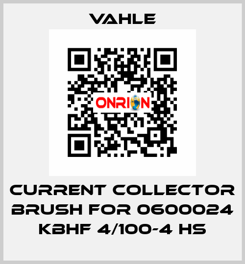 current collector brush for 0600024 KBHF 4/100-4 HS Vahle