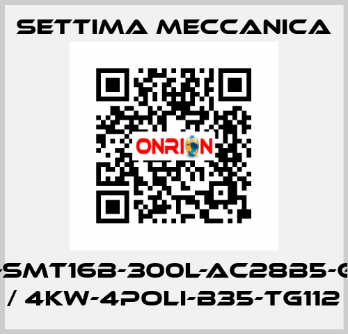 GR55-SMT16B-300L-AC28B5-G-S2-T / 4Kw-4Poli-B35-TG112 Settima Meccanica