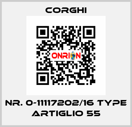 Nr. 0-11117202/16 Type ARTIGLIO 55 Corghi