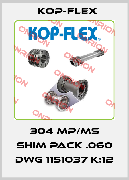 304 MP/MS SHIM PACK .060 DWG 1151037 K:12 Kop-Flex