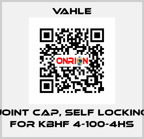 Joint cap, self locking for KBHF 4-100-4HS Vahle