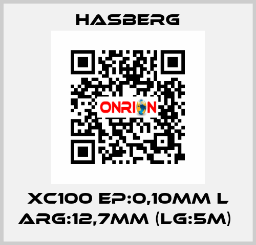 XC100 EP:0,10MM L ARG:12,7MM (LG:5M)  Hasberg