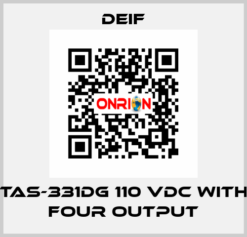 TAS-331DG 110 VDC with four output Deif