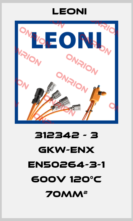 312342 - 3 GKW-ENX EN50264-3-1 600V 120°C 70mm² Leoni